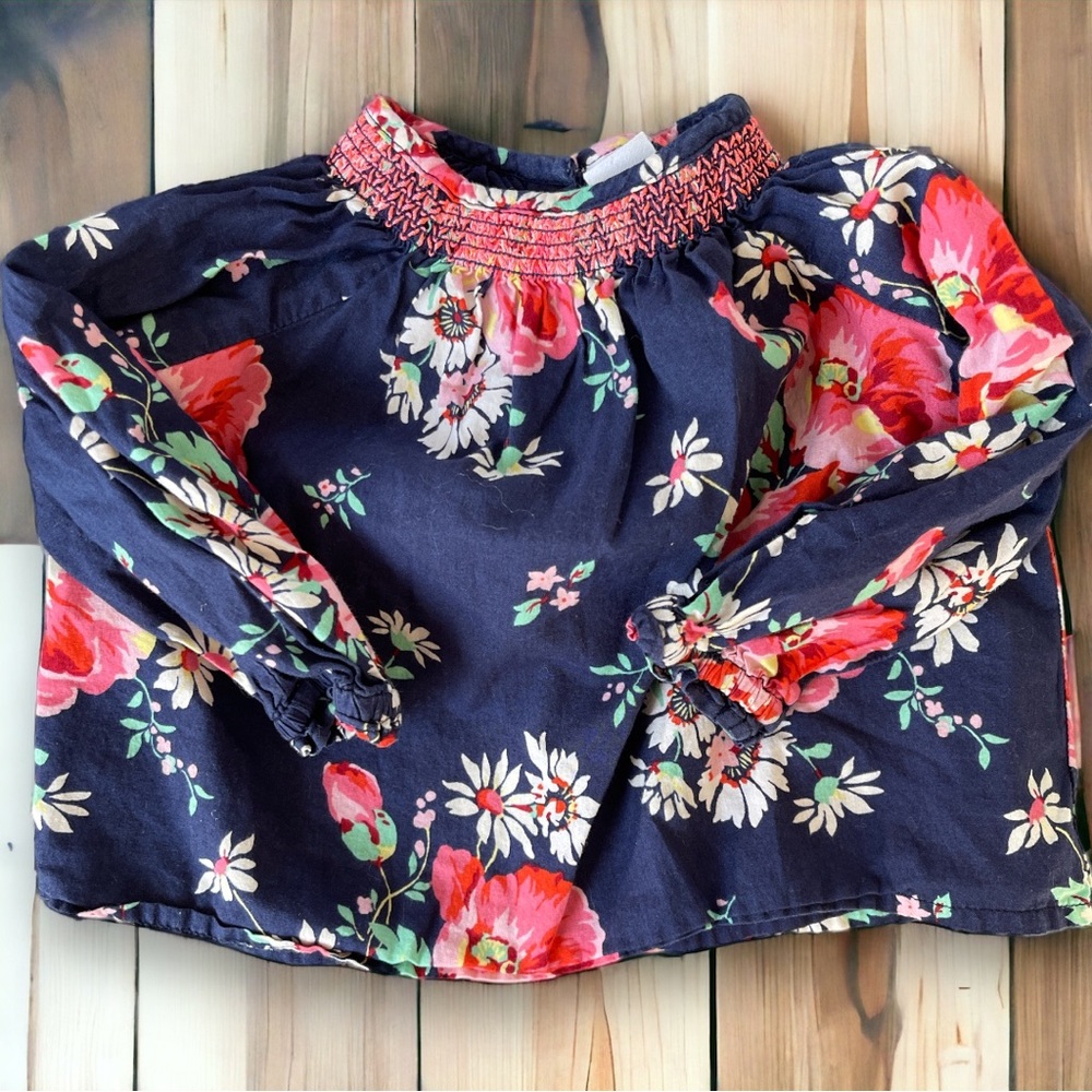 Baby Gap floral long sleeve shirt 6-12M